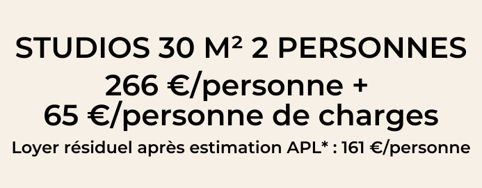 STUDIOS 30 M² 2 personnes