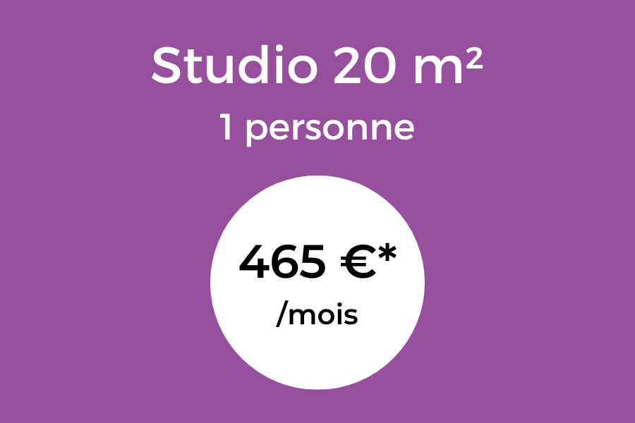 Tarif Studio 30 m² 2 personnes