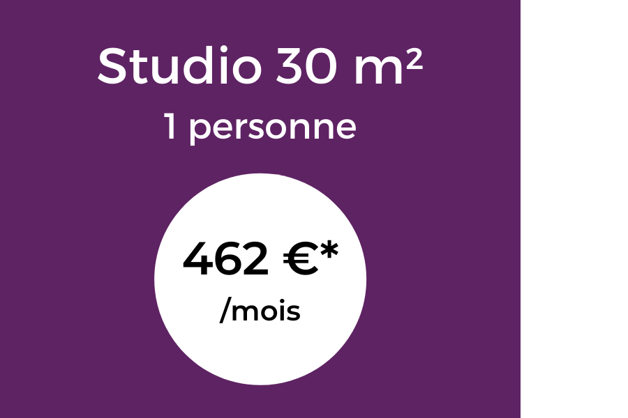 Studio 30 m² 1 personne