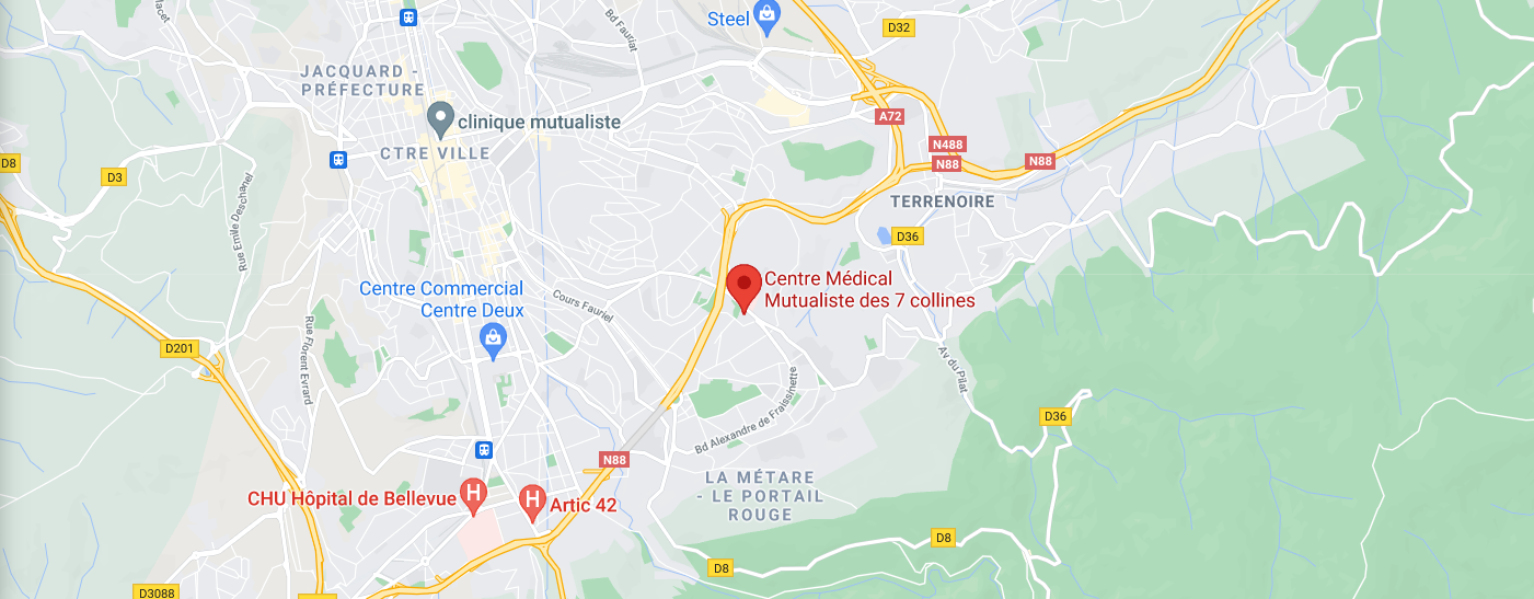 Situation géographique - Centre Médical Mutualiste des 7 Collines