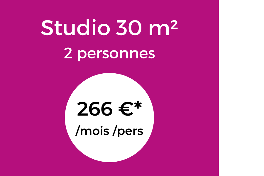 Studio 30 m² 2 personnes