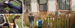La ferme de Justin vient à la crèche