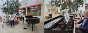 Un piano en libre service à la Cité des Ainés
