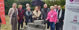 Pose de la première pierre de la résidence Marie de Romieu à Viviers