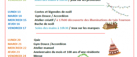 programme des animations