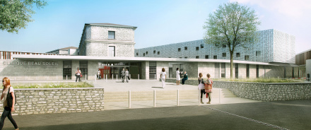 L'entrée de la clinique - nouvelle offre de soins à Montpellier