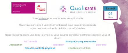 Journée internationale de lutte contre l’obésité - un rendez-vous samedi 4 mars 2023 au Centre Mutualiste de l'Obésité AÉSIO Santé