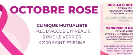 Octobre Rose : la Clinique Mutualiste se mobilise
