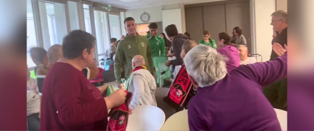 Retour en images sur la visite des joueurs de l’ASSE à la Résidence Mutualiste L’Embellie