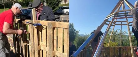 Résidence Mutualiste les Myosotis : bénévoles, familles et résidents construisent ensemble un espace détente