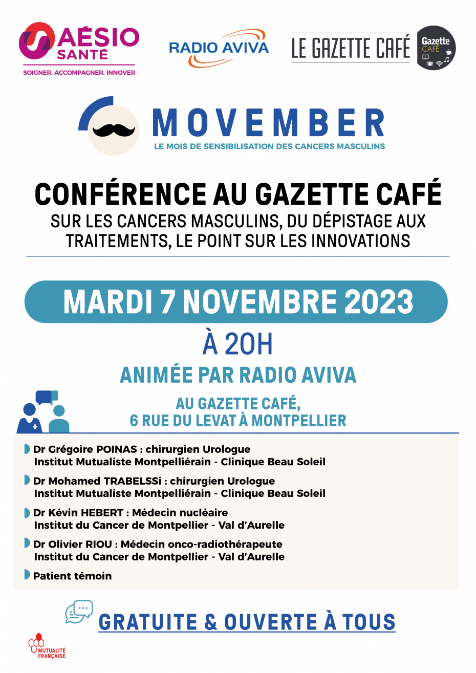 Movember : conférence gazette café