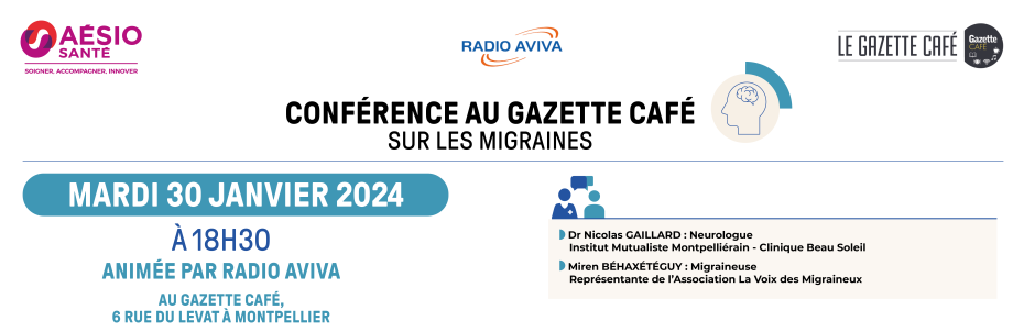 Conférence sur les migraines au Gazette Café