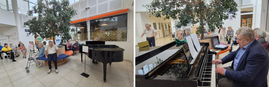 Un piano en libre service à la Cité des Ainés