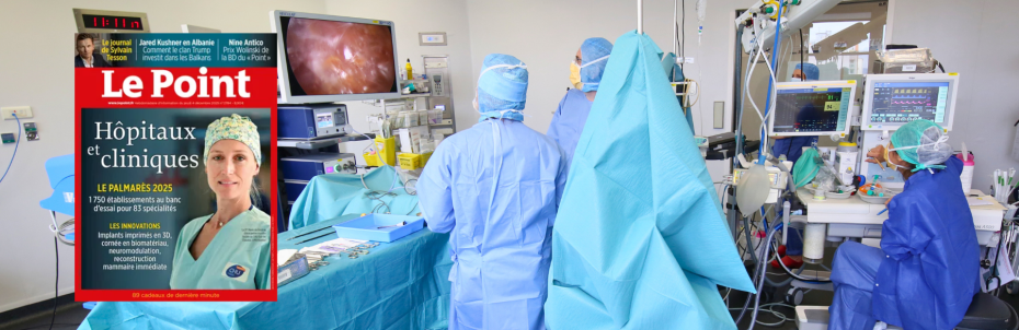 Palmarès 2025 des hôpitaux et cliniques : le service de chirurgie digestive de la Clinique Mutualiste AÉSIO Santé se classe 2 fois dans le top 10