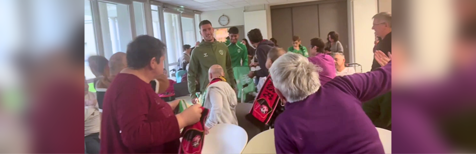 Retour en images sur la visite des joueurs de l’ASSE à la Résidence Mutualiste L’Embellie