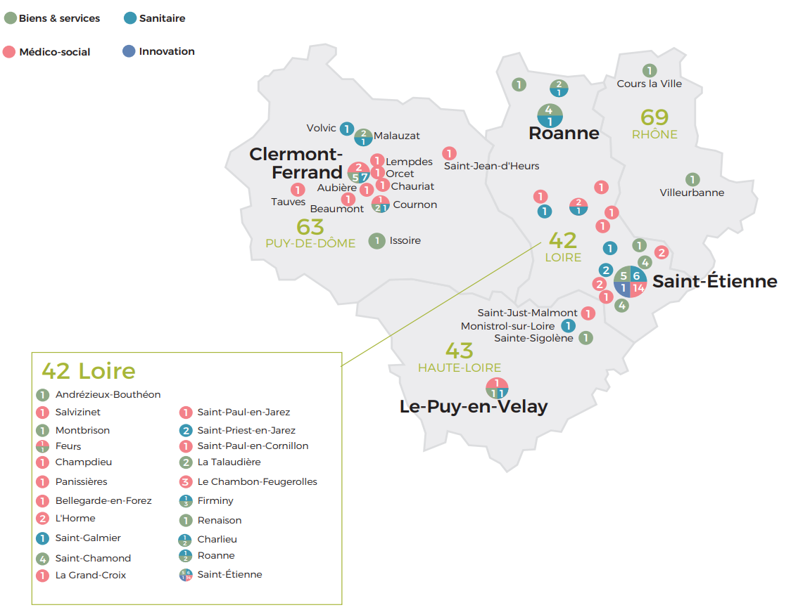 AÉSIO Santé - Nos établissements dans la Loire, la Haute-Loire et le Puy-de-Dôme
